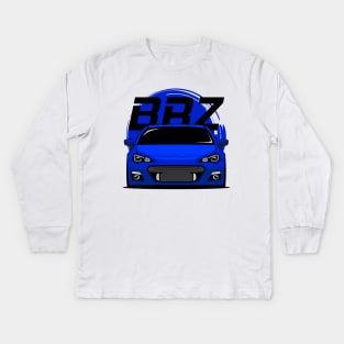 Blue BRZ JDM Kids Long Sleeve T-Shirt